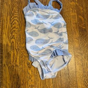 Blue Whale Print Swimsuit